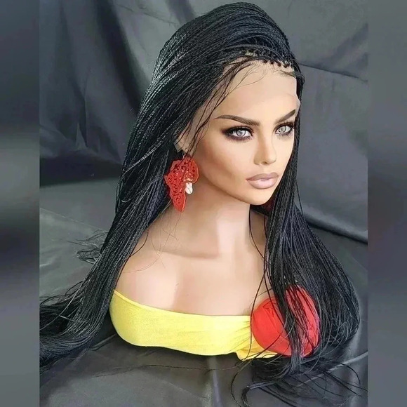 100% Handmade Micro Millions Braided wigs black wig,  NWT,  yassine - Picture 8 of 17